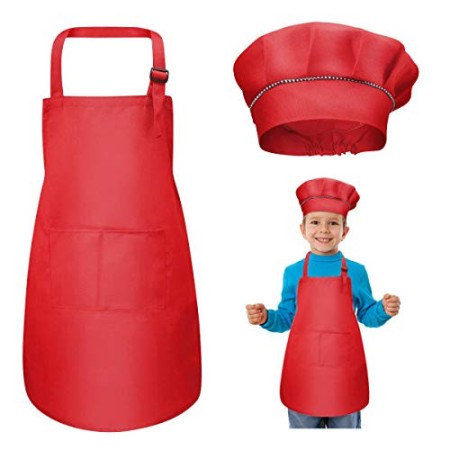 Grembiule da cucina per bambini più cappello da cuoco set da chef